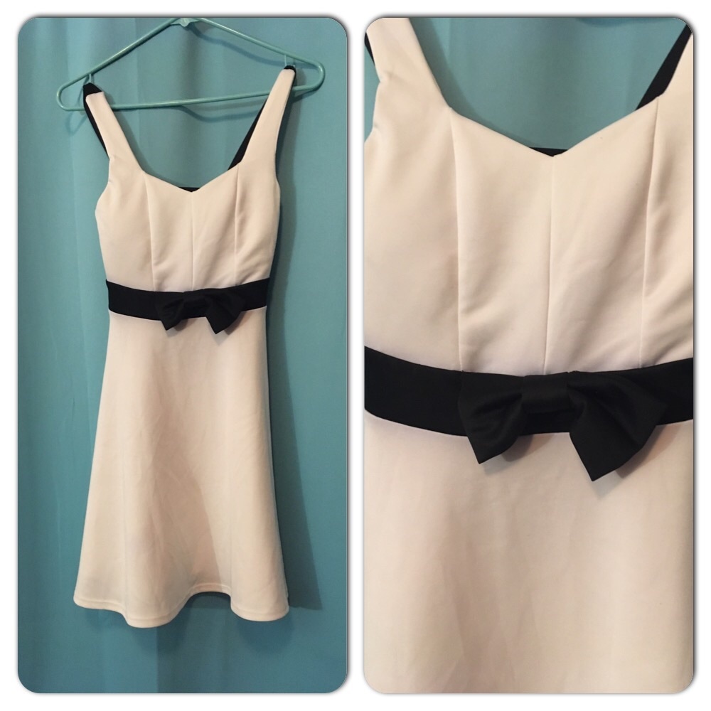 White and black bow Love Culture dress